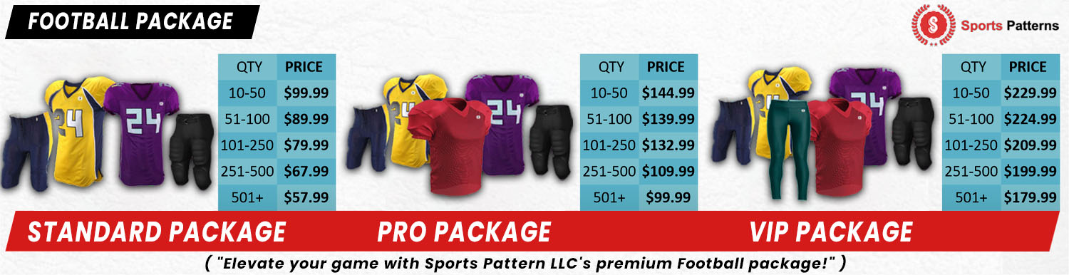 Football package prices: Standard, Pro and VIP