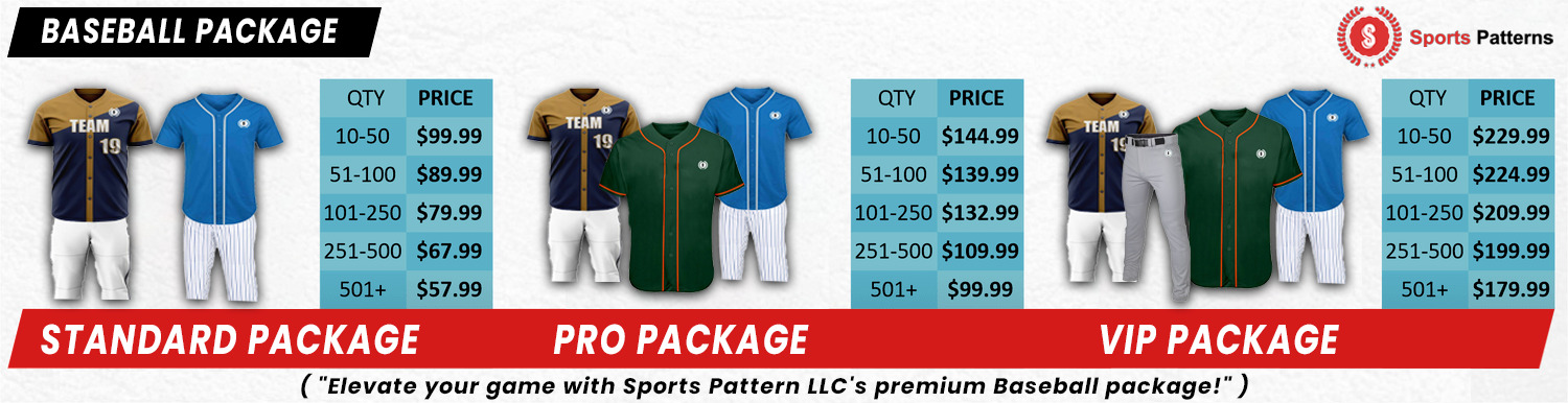 Baseball package prices: Standard, Pro and VIP